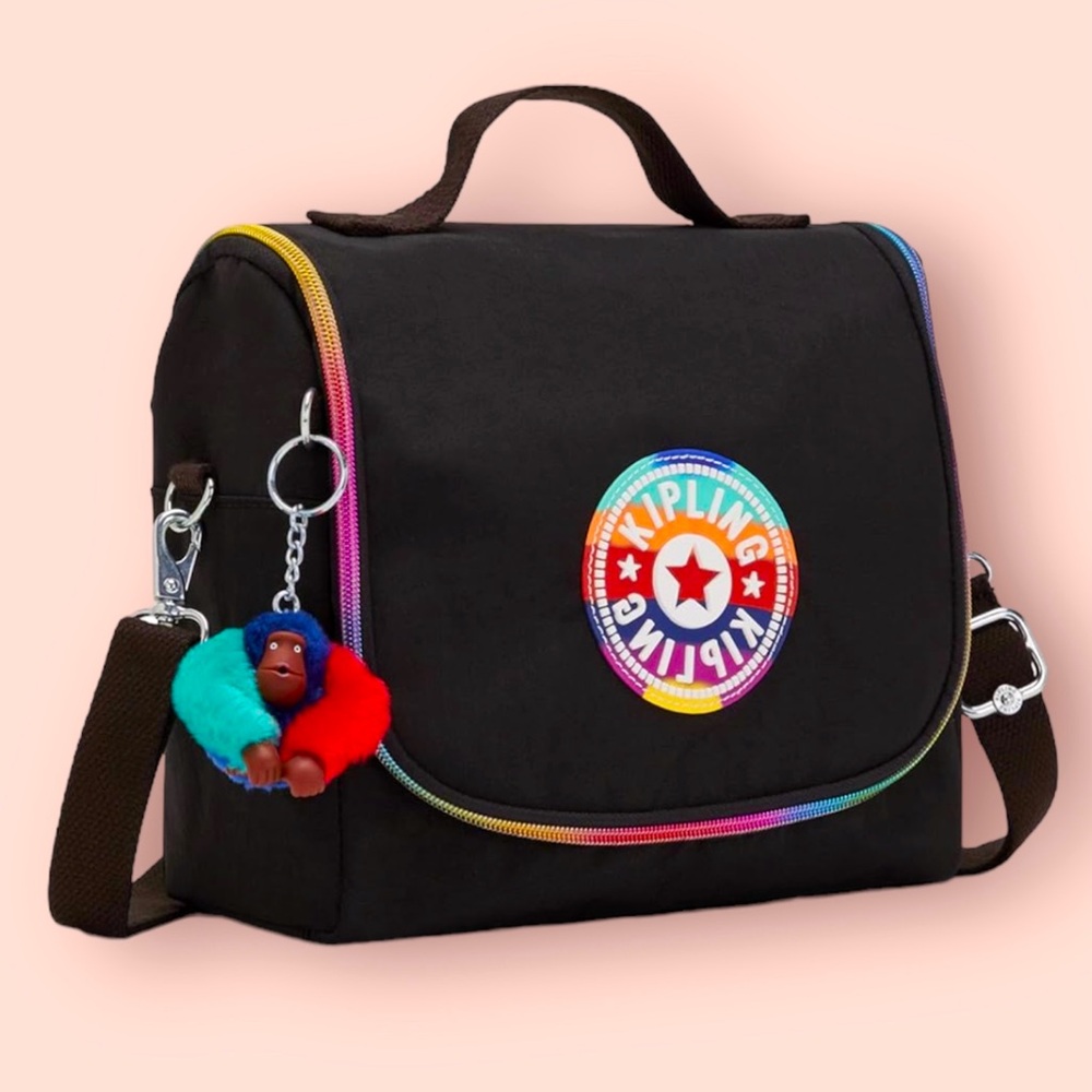KIPLING Kichirou Lunch Bag Truly Black Rainbow